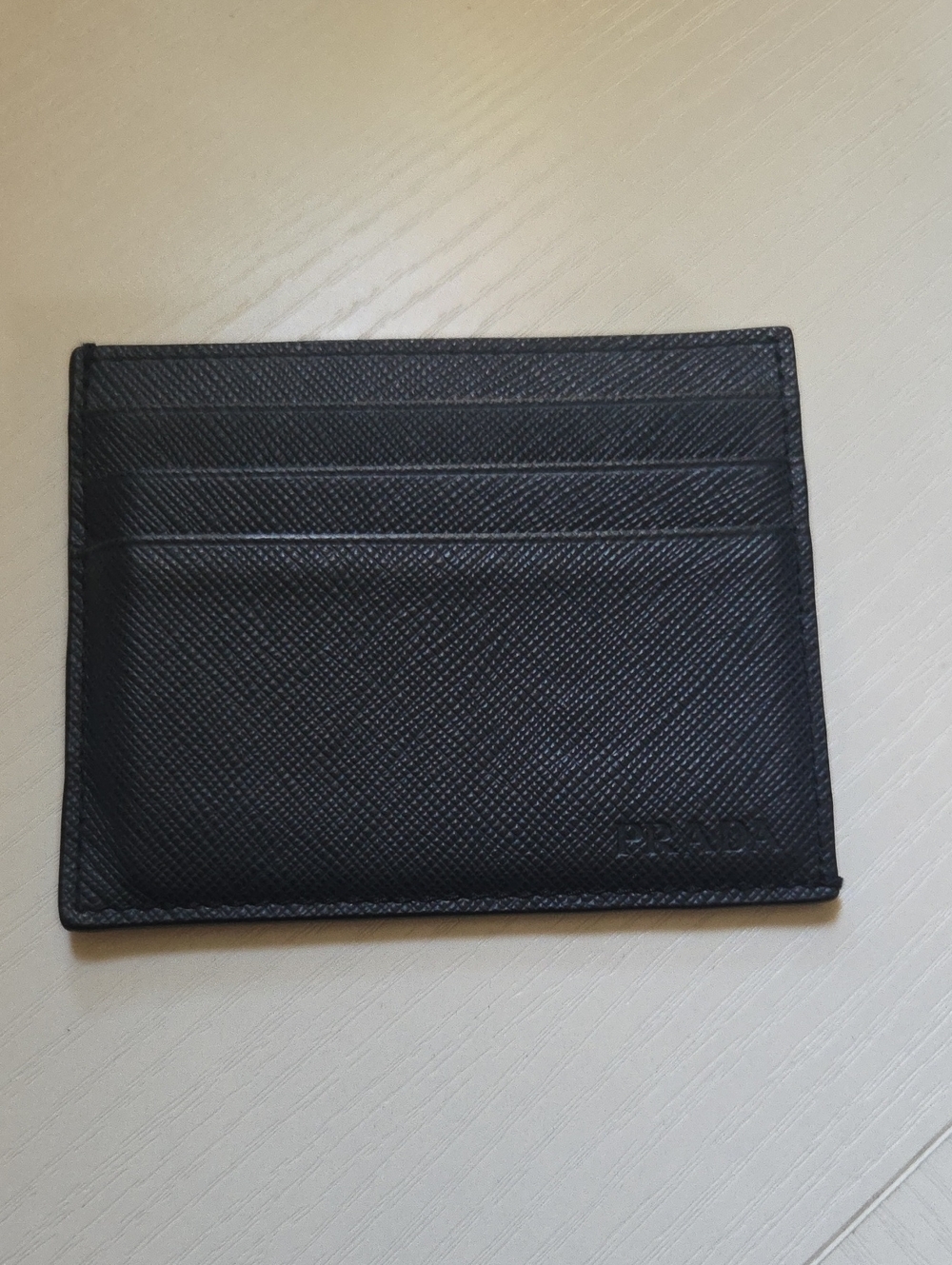 Prada Blue Saffiano Leather Card Case